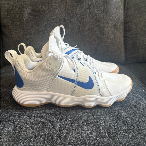 New Nike React Hyperset White Blue Gum Volleyball Shoes CI2955-140 Men's 11.5